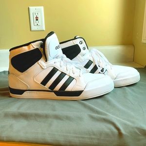 White Adidas Neo Ortholite High Tops - Size 12